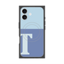 プレミアムスクエアケース with MagSafe［ オリジナル - initial two tone - T blue ］