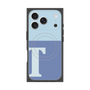 プレミアムスクエアケース with MagSafe［ オリジナル - initial two tone - T blue ］