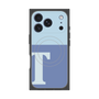 プレミアムスクエアケース with MagSafe［ オリジナル - initial two tone - T blue ］