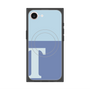 プレミアムスクエアケース with MagSafe［ オリジナル - initial two tone - T blue ］