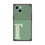 プレミアムスクエアケース with MagSafe［ オリジナル - initial two tone - T green ］