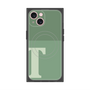 プレミアムスクエアケース with MagSafe［ オリジナル - initial two tone - T green ］