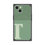 プレミアムスクエアケース with MagSafe［ オリジナル - initial two tone - T green ］