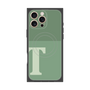 プレミアムスクエアケース with MagSafe［ オリジナル - initial two tone - T green ］