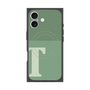 プレミアムスクエアケース with MagSafe［ オリジナル - initial two tone - T green ］