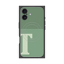 プレミアムスクエアケース with MagSafe［ オリジナル - initial two tone - T green ］
