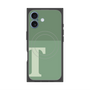 プレミアムスクエアケース with MagSafe［ オリジナル - initial two tone - T green ］