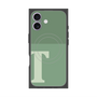 プレミアムスクエアケース with MagSafe［ オリジナル - initial two tone - T green ］