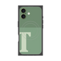 プレミアムスクエアケース with MagSafe［ オリジナル - initial two tone - T green ］