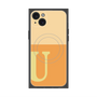 プレミアムスクエアケース with MagSafe［ オリジナル - initial two tone - U orange ］