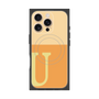 プレミアムスクエアケース with MagSafe［ オリジナル - initial two tone - U orange ］