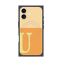 プレミアムスクエアケース with MagSafe［ オリジナル - initial two tone - U orange ］