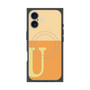 プレミアムスクエアケース with MagSafe［ オリジナル - initial two tone - U orange ］
