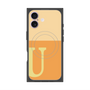 プレミアムスクエアケース with MagSafe［ オリジナル - initial two tone - U orange ］