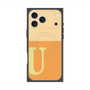 プレミアムスクエアケース with MagSafe［ オリジナル - initial two tone - U orange ］