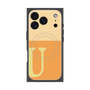 プレミアムスクエアケース with MagSafe［ オリジナル - initial two tone - U orange ］