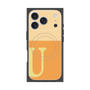 プレミアムスクエアケース with MagSafe［ オリジナル - initial two tone - U orange ］