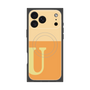 プレミアムスクエアケース with MagSafe［ オリジナル - initial two tone - U orange ］