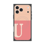 プレミアムスクエアケース with MagSafe［ オリジナル - initial two tone - U pink ］