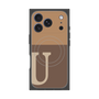 プレミアムスクエアケース with MagSafe［ オリジナル - initial two tone - U brown ］