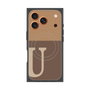 プレミアムスクエアケース with MagSafe［ オリジナル - initial two tone - U brown ］