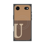 プレミアムスクエアケース with MagSafe［ オリジナル - initial two tone - U brown ］