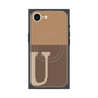 プレミアムスクエアケース with MagSafe［ オリジナル - initial two tone - U brown ］