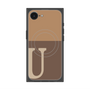 プレミアムスクエアケース with MagSafe［ オリジナル - initial two tone - U brown ］