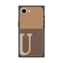 プレミアムスクエアケース with MagSafe［ オリジナル - initial two tone - U brown ］