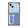 プレミアムスクエアケース with MagSafe［ オリジナル - initial two tone - U blue ］