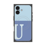 プレミアムスクエアケース with MagSafe［ オリジナル - initial two tone - U blue ］