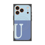 プレミアムスクエアケース with MagSafe［ オリジナル - initial two tone - U blue ］