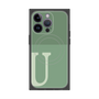 プレミアムスクエアケース with MagSafe［ オリジナル - initial two tone - U green ］