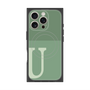 プレミアムスクエアケース with MagSafe［ オリジナル - initial two tone - U green ］