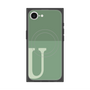 プレミアムスクエアケース with MagSafe［ オリジナル - initial two tone - U green ］