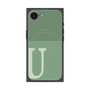 プレミアムスクエアケース with MagSafe［ オリジナル - initial two tone - U green ］