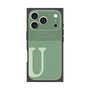 プレミアムスクエアケース with MagSafe［ オリジナル - initial two tone - U green ］