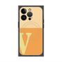 プレミアムスクエアケース with MagSafe［ オリジナル - initial two tone - V orange ］