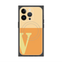 プレミアムスクエアケース with MagSafe［ オリジナル - initial two tone - V orange ］