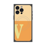 プレミアムスクエアケース with MagSafe［ オリジナル - initial two tone - V orange ］