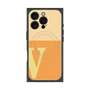 プレミアムスクエアケース with MagSafe［ オリジナル - initial two tone - V orange ］