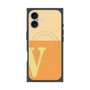 プレミアムスクエアケース with MagSafe［ オリジナル - initial two tone - V orange ］
