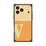 プレミアムスクエアケース with MagSafe［ オリジナル - initial two tone - V orange ］