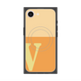 プレミアムスクエアケース with MagSafe［ オリジナル - initial two tone - V orange ］