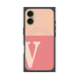 プレミアムスクエアケース with MagSafe［ オリジナル - initial two tone - V pink ］