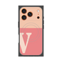 プレミアムスクエアケース with MagSafe［ オリジナル - initial two tone - V pink ］