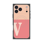プレミアムスクエアケース with MagSafe［ オリジナル - initial two tone - V pink ］