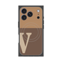 プレミアムスクエアケース with MagSafe［ オリジナル - initial two tone - V brown ］
