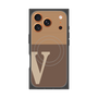 プレミアムスクエアケース with MagSafe［ オリジナル - initial two tone - V brown ］