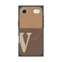 プレミアムスクエアケース with MagSafe［ オリジナル - initial two tone - V brown ］